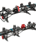Beefed-Up 450mm 6x6 RC Crawler Chassis Frame Set For 1/10 Axial SCX10 with aluminum alloy and carbon fiber components