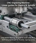 Linear Bearings Set 8x15x24mm Double Sealed For Rock Solid Motion In 3D Printers And CNC Routers 12 Piece Pack 8mm Inner Diameter Ball Bearings Protect Dust And Debris, CNC engraving machine linear guide bearing on 8mm shaft