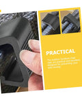 Person holding Zerodeko 10Pcs Outdoor Wicker Clips Rattan Sofa Fasteners for securing wicker seating, black plastic clip.