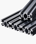 Badass 2040 T-Slot Aluminum Extrusion Profile With Sleek Anodized Finish showing detailed cross-section and multiple 1000mm bars.