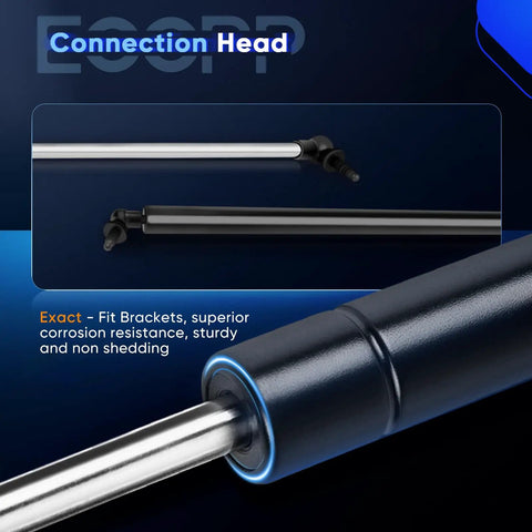 Rear Liftgate Lift Supports Set Of Two For 2001 2007 Chrysler Town And Country, 2001 2003 Voyager, connection head detail