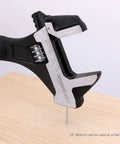 Two Piece Built Tough Heavy Duty Adjustable Wrench Set With 12 Inch Spud Wrench and 16 Inch Reversible Jaw Spud Wrench hammering a nail