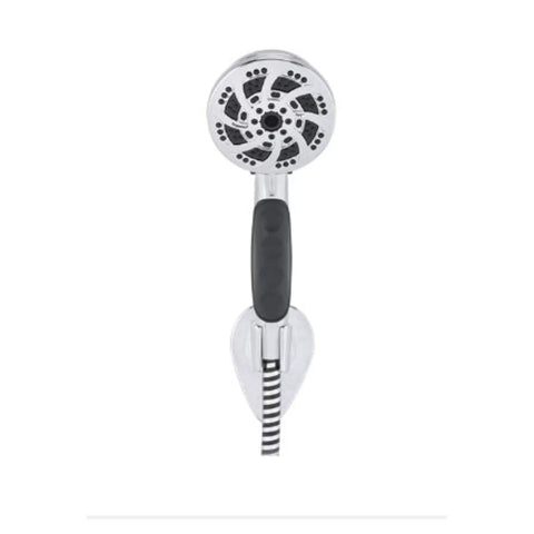 Fury Handheld Shower Sprayer Kit Chrome With Five Spray Settings And Ergonomic Comfort Grip Lever 72 Inch Hose frontal view