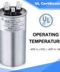 Dual Run Capacitor 35/5 MFD 370V 440V VAC Round For AC Unit Condenser Or Heat Pump Start Capacitor UL Certified