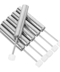 Quiet Close Trash Can Lid Damper Kit 6 Pack 55 to 59 Newtons Hydraulic Soft Close Mechanism, nickel-plated iron rods.