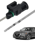 Nissan 22 Inch CVT Transmission Dipstick Gauge Kit For Altima Pathfinder Maxima Quest 2007 To 2021 with steel dipstick and black handle.