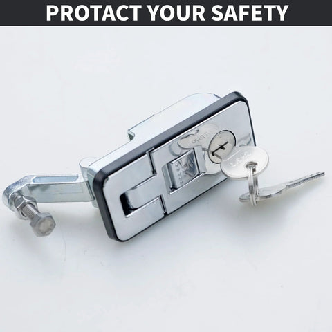 Loclink compression latch lock, 2-pack; marine-grade zinc alloy boat hatch/RV latch with adjustable lever and 4 keys.