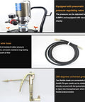 60 to 1 Air Operated Pro Grade Grease Pump With 0.85 L Per Minute Output, pneumatic valve, hose, 360-degree grease gun