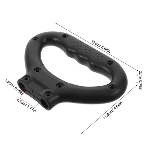Wagon Replacement Pull Handle With Ergonomic Grip For Folding Garden Wagons And Camping Trolleys Easy Grab Double Hole Plastic Push Handle Universal Fit For Outdoor Camping And Daily Use, black 17cm