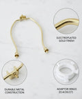 Gold Metal Lamp Stand Bracket Set With Horn Style Mount And Adapters For Table And Floor Lamps, Easy Shade Assembly, shown with fittings