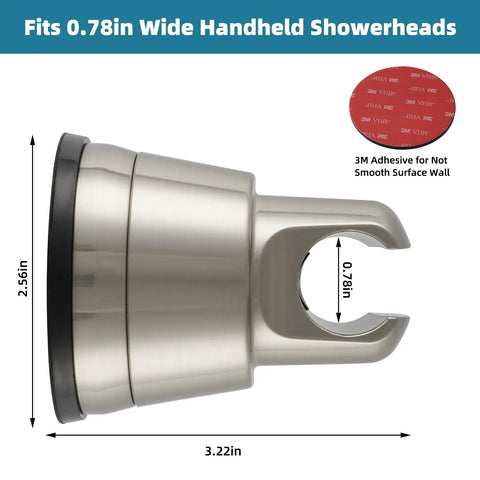 Vacuum Suction Shower Head Holder With Adjustable Height And No Drill Install