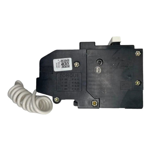 BRN230GF GFCI Circuit Breaker With Ground Fault Protection Pigtail Neutral 30 Amp 10 KAIC Two Pole 120 And 240 Volt Heavy Duty Upgrade For Home And Shop Panels, black two-pole unit with white pigtail