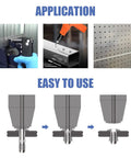 100 Pack Aluminum Blind Rivets 1/8 Inch by 5/16 Inch Black Finish used in metalwork and DIY projects, application and usage steps shown.
