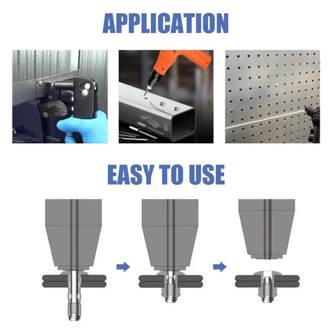 Application of Badass Grip 50 Pack 3/16 x 3/8 Large Flange Black Aluminum Blind Rivets in various metal projects