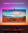 RGBIC LED TV Backlight Strip For 55 To 65 Inch TVs With Screen Sync And Music Control illuminating TV with ambient colors