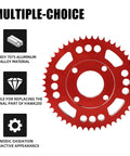 Beefed Up Rear Chain Sprocket For Hawk 250 428 50T CNC 7075 Aluminum Alloy Red Direct Fit Replacement