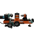 Yokoma Dual Motor Mini Wood Lathe 350W Variable Speed 220V Desktop Machine for DIY Beads, Models, and Soft Metal Turning, side view.