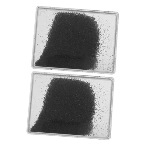 Two Magnetic Field Iron Powder Boxes for Science Experiments Visualize Field Lines Physics Teaching Tool, plastic with filings.
