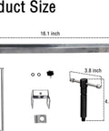 Hanger Alignment Gauge For Mountain Biking And Road Bikes, stainless steel parts layout with size dimensions