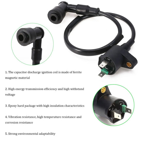 Beefed Up High Performance 6 Pin Ignition Coil Kit For 50cc 70cc 90cc 110cc 125cc 150cc Taotao Scooters ATVs Mopeds And Go Karts