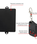 Wireless Winch Remote Control Kit 12V Handset Switch Controller With 100 Foot Range featuring receiver and keyring remote.