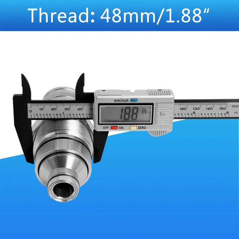 Hydraulic Female Flat Face Quick Coupler 48mm Thread Beefed Up Quick Attach For 7246802 AT406475 7249643 47396761 V1311-77150 373-6968