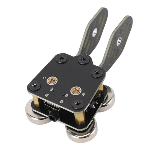 Totally Portable Dual Paddle Morse Key With Magnetic Base For HAM Radio And CW Fans with visible Type C port and 3.5mm jack.