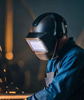 Get These Top Tier Welding Lenses Glass Replacement For Your Hood Eye Protection High Transparency Plus Grinding And Cutting Gear You Will Love, welder using helmet with clear lens.