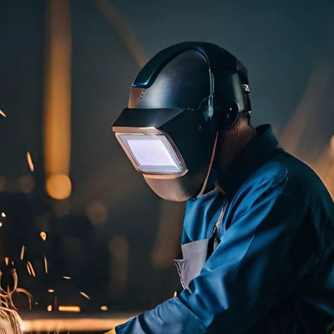 Get These Top Tier Welding Lenses Glass Replacement For Your Hood Eye Protection High Transparency Plus Grinding And Cutting Gear You Will Love, welder using helmet with clear lens.