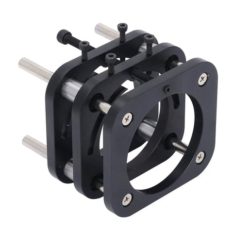 Router Lift Kit With Hand Crank 51mm Height Adjustment And Four Jaw Clamping Table System Universal Table For 64 To 66mm Woodworking Machines Aluminum Alloy Construction No Fuss Precision, black aluminum router lift with hand crank