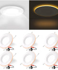 5/6 Inch LED Recessed Light Kit With Night Light, Dimmable And Energy Smart, 9W Equals 85W, 3000K Warm White, installed view