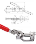 Beefy Stainless Steel Toggle Clamp With 136Kg Clamping Force And 180 Degree Handle For Welding Equipment Installation And Precise Angle Control Durable Workholding For Metalworking Projects