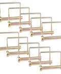 10 Pack Quarter Inch Trailer Hitch Pin Set With Quick Release And Locking Pin For Tow Hitch Hardware, zinc-plated, side view