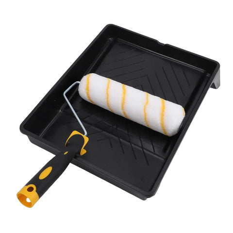 Pro Grade Paint Roller Kit For Weekend Warriors Slaps Down Walls Ceilings And Trim Fast Includes Nine Inch Rollers and tray