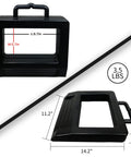 Rubber Pallet Jack Chock Heavy Duty Wheel Stopper For Pallet Jacks And Trucks Stabilizes Wheels 14.2x11.2x2 Black