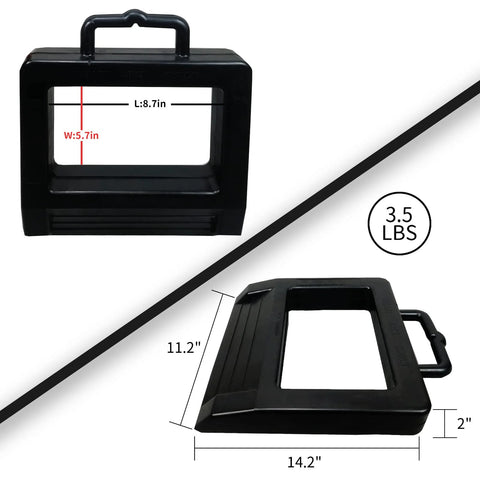 Rubber Pallet Jack Chock Heavy Duty Wheel Stopper For Pallet Jacks And Trucks Stabilizes Wheels 14.2x11.2x2 Black