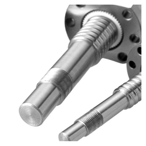 Close-up of SFU1605 Ball Screw With Nut 350mm End Machined CNC Part for DIY 3D Printers and CNC Machines, Precision Lead Screw Kit BKBF Compatible
