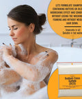 Premium Sodium Coco Sulfate SCS Fine Granules Anionic Foaming Surfactant For DIY Friendly Homemade Solid Shampoo Bars And Foamy Body Soap Hair Care With Bubbly Lather 600 g 21.17 oz, woman washing in bath