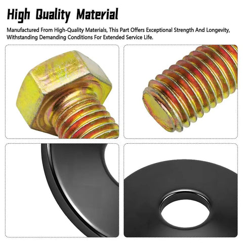 Deck Spindle Bolt Washer Kit For Hustler And Big Dog Mowers Fits Super Z Raptor SD Raptor SDX FasTrak X One XR Seven And Other Deck Spindle Assemblies For Quick Easy Mower Deck Fixes, hardened steel bolts and cupped washer