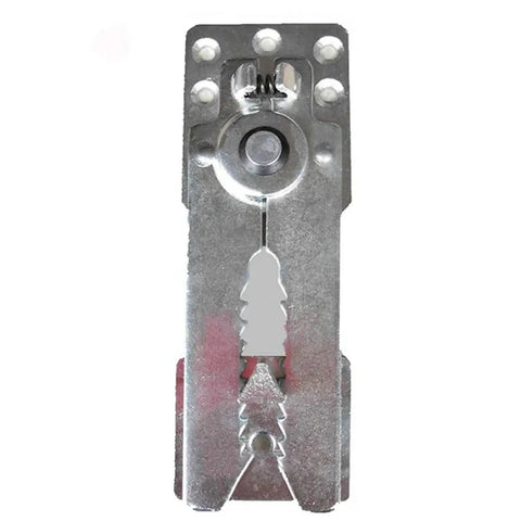 Heavy Duty Sectional Sofa Connectors 8 Pack Metal Clips To Lock Couch Sections Down, silver metal connector front view.