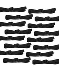Adjustable Lawn Aerator Shoes Straps With Durable Spiked Shoelaces 16 Pack in black with adjustable buckles