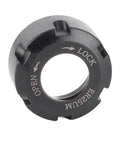 Rock Solid ER25 Dynamic Balancing Collet Nut Built Like A Tank With Heavy Duty Steel And A Tough Black Oxide Coating For Precision Lathe Chuck And Tool Setup, 42mm diameter, M32x1.5 thread.