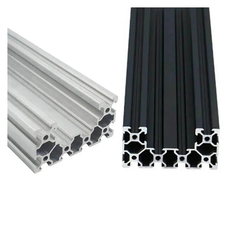 C Beam Aluminum Profile 4080 40x80mm Set Black Anodized For CNC Machines And 3D Printers, Lengths 100mm To 550mm, 2 Pack