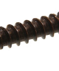 Premium Antique Bronze Wood Screws 1 1/4 Inch Long By Size 9 Flat Phillips Head Fasteners, close-up view of a single screw.