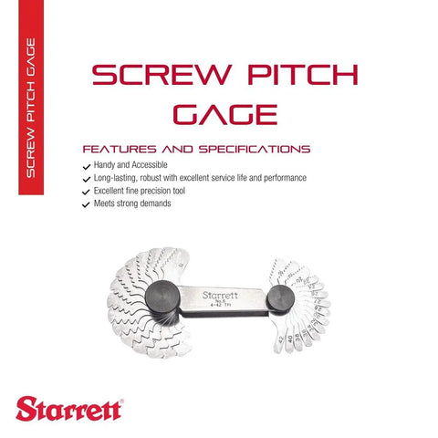 Steel Screw Pitch Gauge With Locking Device For Construction And DIY Projects, 4-42 TPI Range, 30 Leaves displayed open