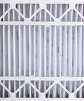 Front view of Beefed-Up Replacement MERV 12 Air Filter For 20x20x5 Size, Fits Honeywell And Lennox, showcasing pleated design.