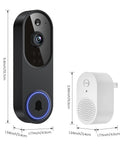1080P Wireless Video Doorbell Cam With AI Human Detection, Crystal Clear Night Vision, Two Way Talk, 2.4GHz WiFi shown in scale