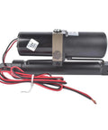 Big Hitter 12V Hydraulic Linear Actuator With 8 Inch Stroke And 1700 Lbs Max Thrust, black finish, includes wiring for plug and play setup.