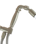 Lead-Free Metal Handheld Shower Head With No-Nonsense High-Pressure 2.0 GPM Spray, Trickle Valve, 72-Inch Stainless Steel Hose, Biofilm-Resistant Silicone Inner Tube, Holder, Nickel Finish