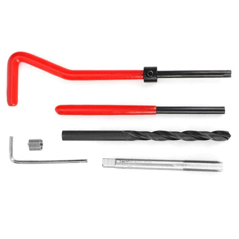 Thread Repair Kit For Female Threads M6x0.75 30 Piece Helicoil Thread Insert Set To Fix Stripped Holes And Damaged Internal Threads Easy Repair Tool For Metal And Automotive Applications showing drill, tap, wrench, and insert
